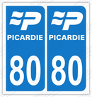 Auto - Sticker immatriculation 80 - Somme
