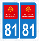 Auto - Sticker immatriculation 81 - Tarn