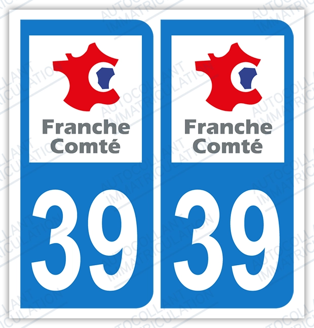 Auto - Sticker immatriculation 39 - Jura