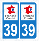 Auto - Sticker immatriculation 39 - Jura