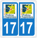 Auto - Sticker immatriculation 17 – Poitou Charentes