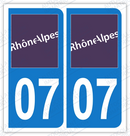 Auto - Sticker immatriculation 07 - Ardèche