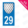 Moto - Sticker immatriculation 29 - Blason Bretagne new