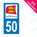 Moto - Sticker immatriculation 50 - Nouvelle région Normandie new