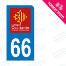 Moto - Sticker immatriculation 66 - Occitanie new