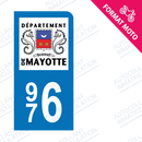 Moto - Sticker immatriculation 976 - Mayotte new