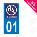 Moto - Autocollant immatriculation 01 - Nouveau logo Rhône Alpes new