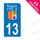 Moto - Sticker immatriculation 13 - Bouches du rhône new