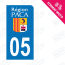 Moto - Sticker immatriculation 05 - Hautes alpes new