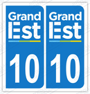 Auto - Sticker immatriculation 10 - Grand-Est
