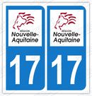 Auto - Sticker immatriculation 17 – Nouvelle Aquitaine