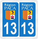 Auto - Sticker immatriculation 13 – Bouches du Rhône