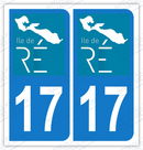 Auto - Sticker immatriculation 17 - Ile de Ré
