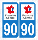 Auto - Sticker immatriculation 90 - Territoire de Belfort