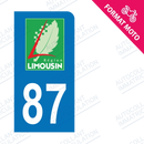 Moto - Sticker immatriculation 87 - Haute Vienne new