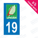 Moto - Sticker immatriculation 19 - Corrèze new