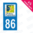 Moto - Sticker immatriculation 86 - Vienne new