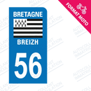Moto - Sticker immatriculation 56 - Morbihan new