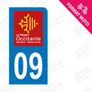 Moto - Sticker immatriculation 09 - Occitanie new