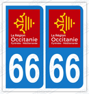 Auto - Sticker immatriculation 66 – Occitanie