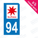 Moto - Sticker immatriculation 94 - Val de Marne new