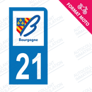 Moto - Sticker immatriculation 21 - Côte d'or new