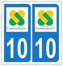 Auto - Sticker immatriculation 10 - Aube