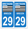 Auto - Sticker immatriculation 29 – Finistère