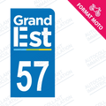 Moto - Sticker immatriculation 57 - Grand-Est new