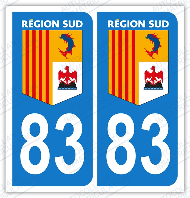 Auto - Sticker immatriculation 83 – Var