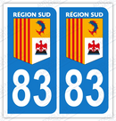 Auto - Sticker immatriculation 83 – Var