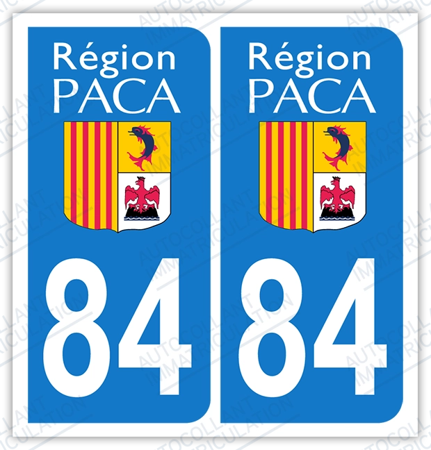 Auto - Sticker immatriculation 84 – Vaucluse