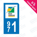 Moto - Sticker immatriculation 971 - Guadeloupe new