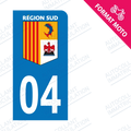 Moto - Sticker immatriculation 04 - Région Sud new