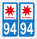 Auto - Sticker immatriculation 94 - Val de Marne