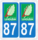 Auto - Sticker immatriculation 87 - Haute Vienne