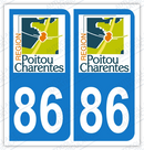 Auto - Sticker immatriculation 86 - Vienne