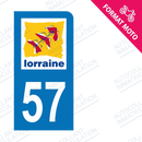 Moto - Sticker immatriculation 57 - Moselle new