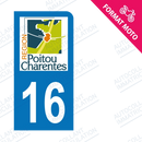 Moto - Sticker immatriculation 16 - Charente new