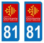 Auto - Autocollant immatriculation 81 – Occitanie