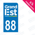 Moto - Sticker immatriculation 88 - Grand-Est new