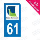 Moto - Sticker immatriculation 61 - Orne new