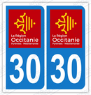 Auto - Sticker immatriculation 30 – Occitanie