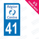 Moto - Sticker immatriculation 41 - Loir et Cher new