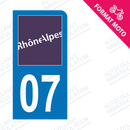 Moto - Sticker immatriculation 07 - Ardèche new