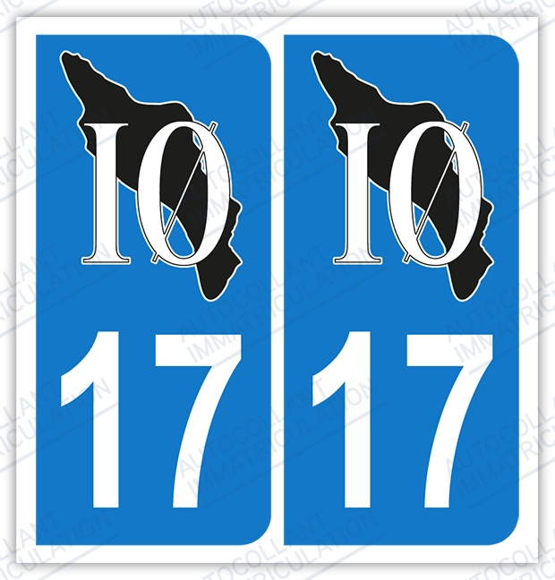 Autocollants Blason Aquitaine 2018 – Lot De 2 Stickers Immatriculation – Dimensions 4,6x10 Cm