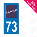 Moto - Sticker immatriculation 73 - Savoie new