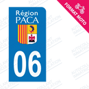 Moto - Sticker immatriculation 06 - Alpes maritimes new