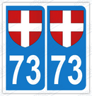 Auto - Sticker immatriculation 73 – Savoie