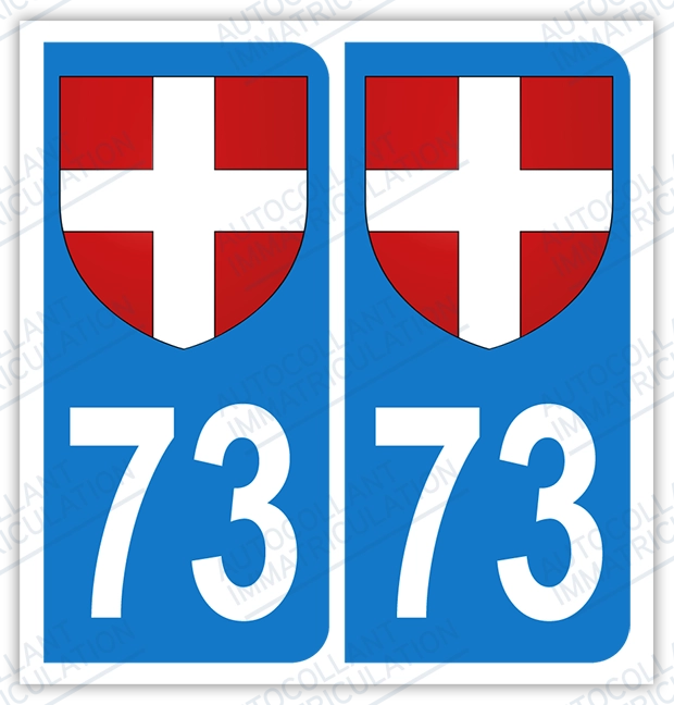 Auto - Sticker immatriculation 73 – Savoie